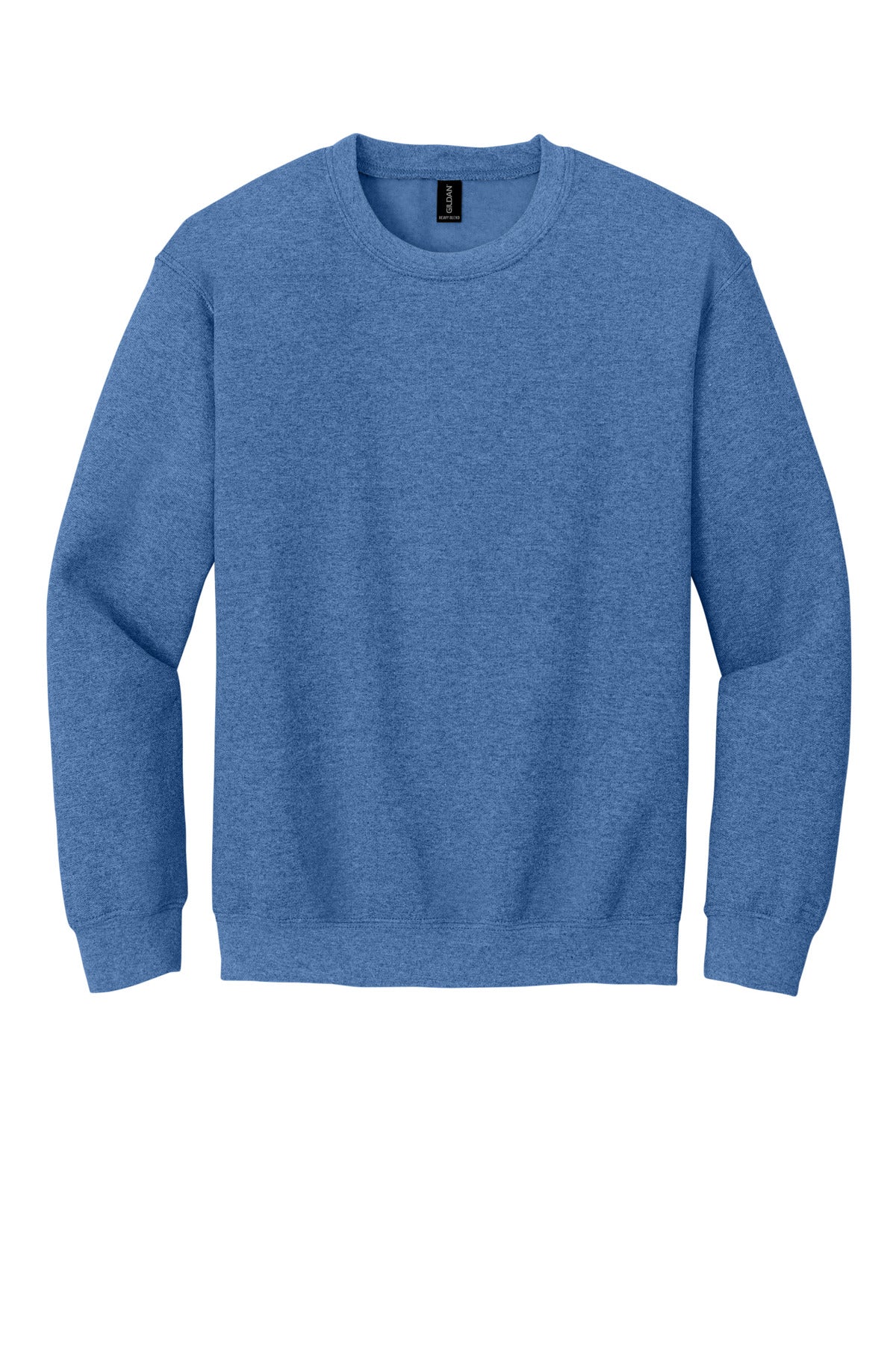 Gildan Heavy Blend Crewneck Sweatshirt in Heather Deep Royal — product-only front view