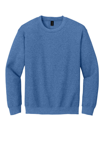 Gildan Heavy Blend Crewneck Sweatshirt in Heather Deep Royal — product-only front view