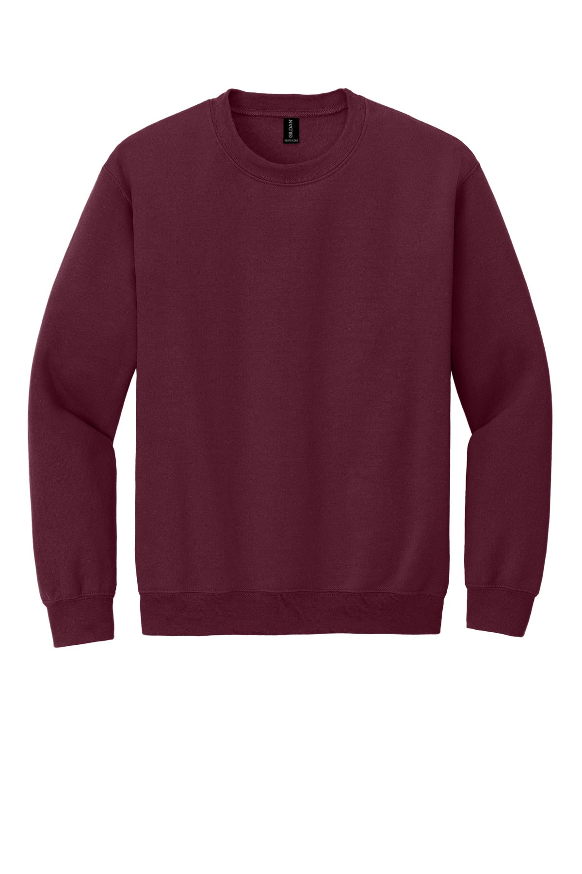 Gildan Heavy Blend Crewneck Sweatshirt in Maroon — product-only front view