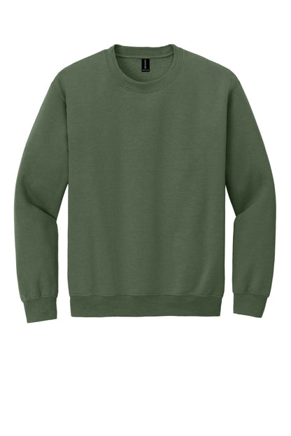 Gildan Heavy Blend Crewneck Sweatshirt in Military Green — product-only front view