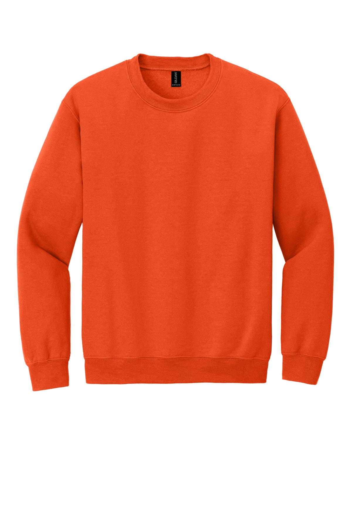 Gildan Heavy Blend Crewneck Sweatshirt in Orange — product-only front view