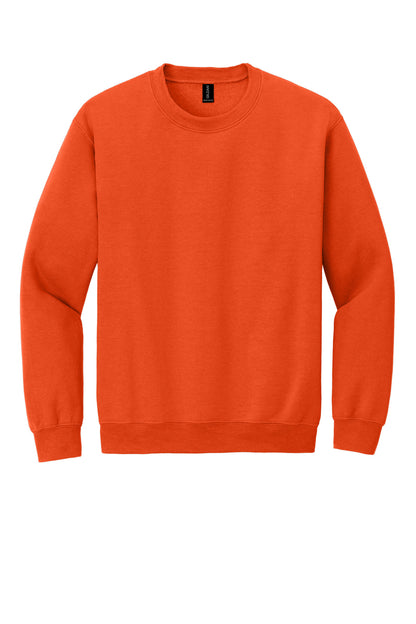 Gildan Heavy Blend Crewneck Sweatshirt in Orange — product-only front view