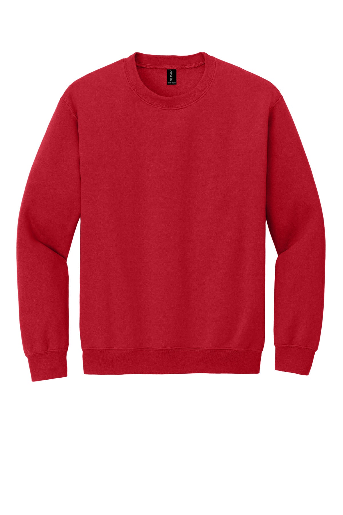 Gildan Heavy Blend Crewneck Sweatshirt in Red — product-only front view