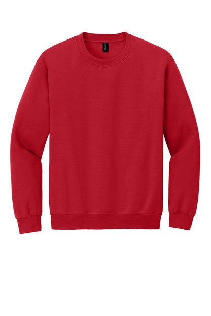 Gildan Heavy Blend Crewneck Sweatshirt in Red — product-only front view