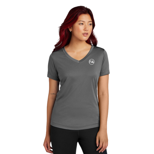 Sport Tek V-Neck Short Sleeve Performance Tee.TX