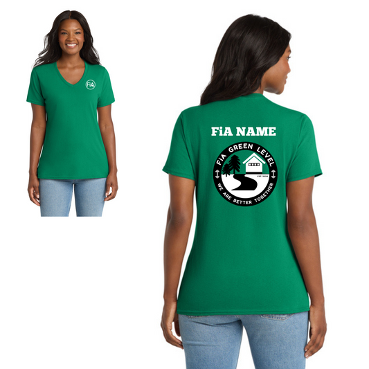 Green Level, NC - PERSONALIZED Port & Co Women's Core Cotton V-Neck Tee