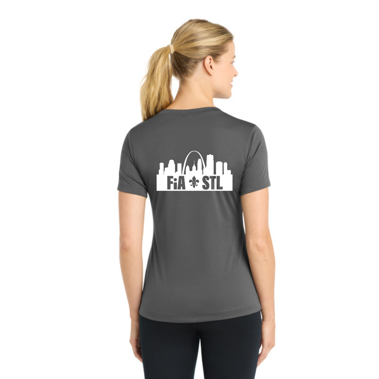 St. Louis, MO - Sport Tek V-Neck Short Sleeve Performance Tee