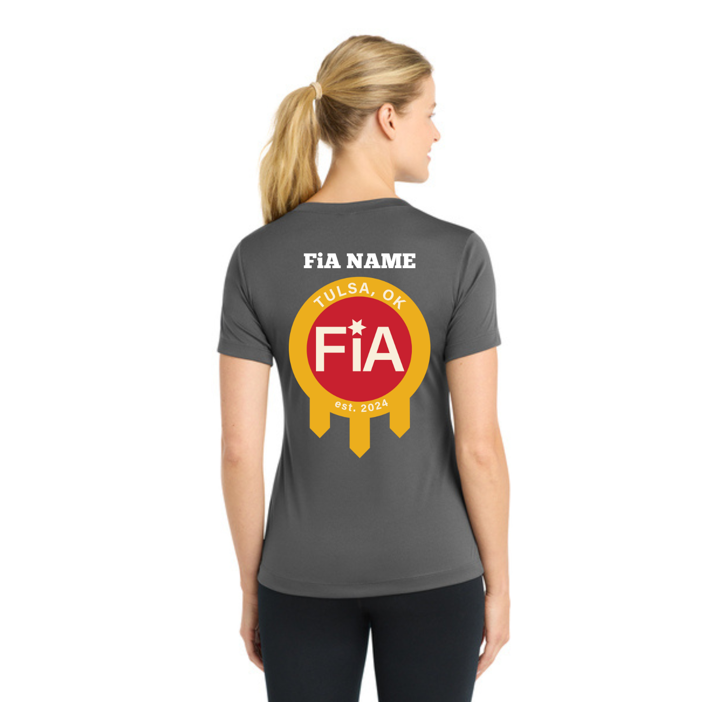Tulsa, OK- PERSONALIZED Sport Tek V-Neck Short Sleeve Performance Tee