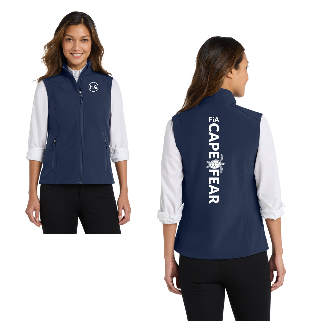 FINAL SALE - Cape Fear TURTLE PRINTED Port Authority Women's Core Soft Shell Vest