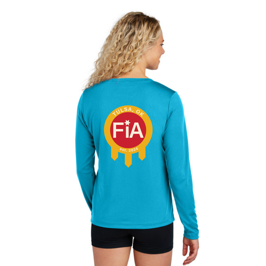 Tulsa, OK - NEON Sport Tek Long Sleeve Performance V-Neck Tee