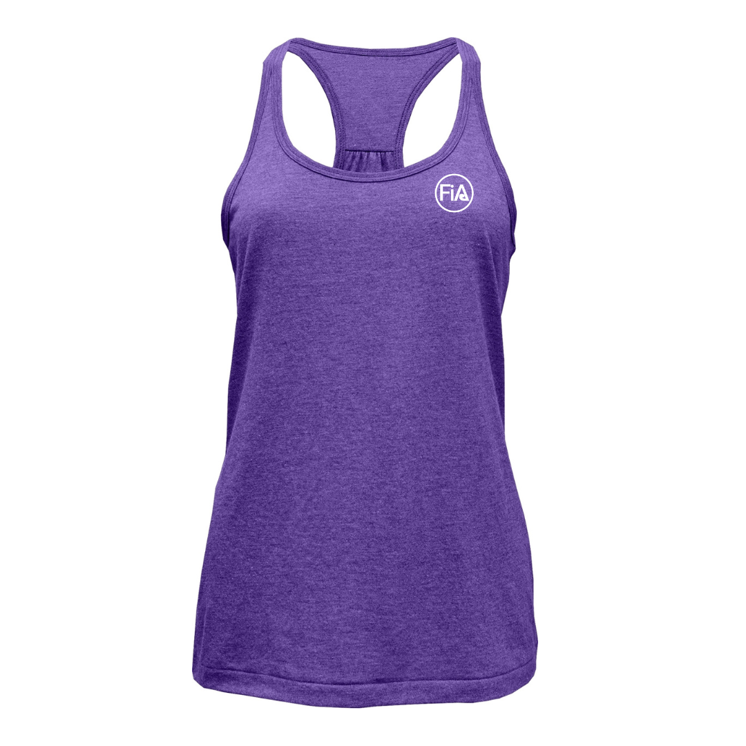 Shirred Cotton Blend Racerback Tank Top.EAST