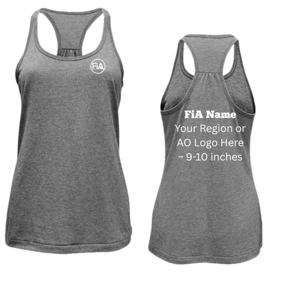 PERSONALIZED Shirred Cotton Blend Racerback Tank Top.EAST