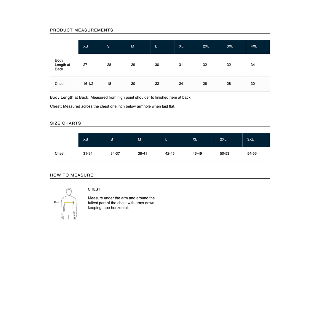 Bella Canvas BC3413 unisex triblend tee size chart and measurements