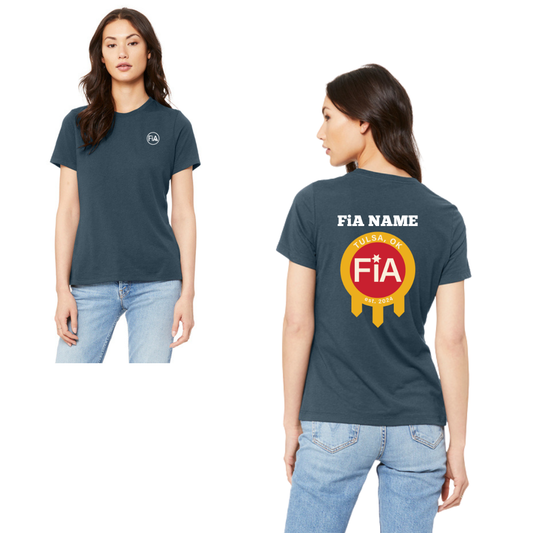 Tulsa, OK - PERSONALIZED Bella Canvas Women’s Relaxed Jersey Short Sleeve Tee