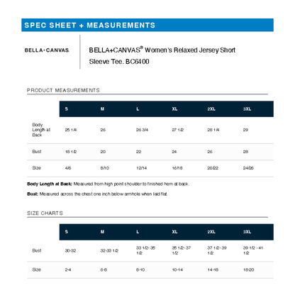 BELLA CANVAS Women’s Relaxed Jersey Short Sleeve Tee.CENTRAL