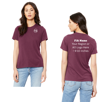 PERSONALIZED BELLA CANVAS Women’s Relaxed Jersey Short Sleeve Tee.EAST