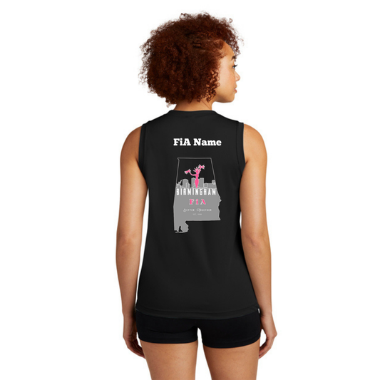 Birmingham, AL - PERSONALIZED Sport Tek Sleeveless Performance V-Neck Tee