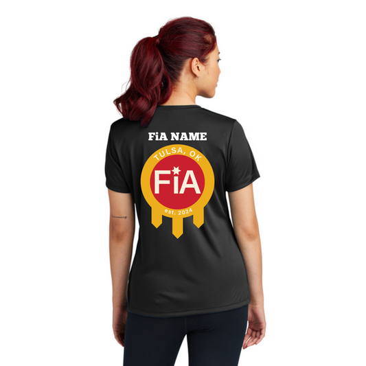 Tulsa, OK- PERSONALIZED Sport Tek V-Neck Short Sleeve Performance Tee
