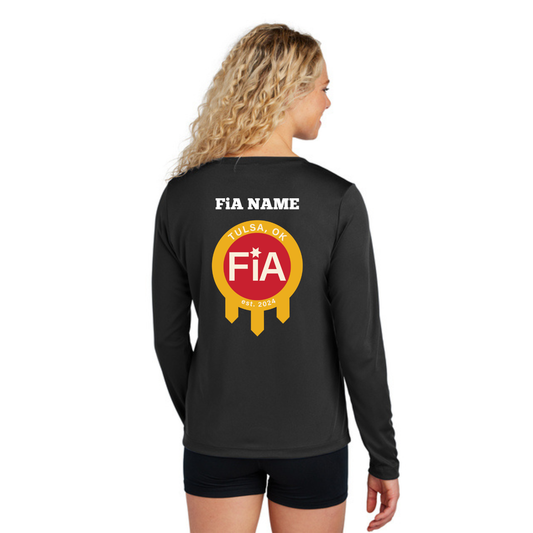 Tulsa, OK - PERSONALIZED Sport Tek Long Sleeve Performance V-Neck Tee