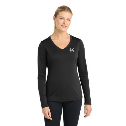 Katy FiA Anniversary - PERSONALIZED Sport Tek Long Sleeve Performance V-Neck Tee