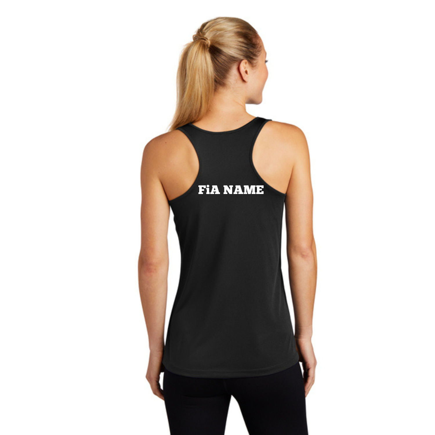 Racerback Tank Name Black