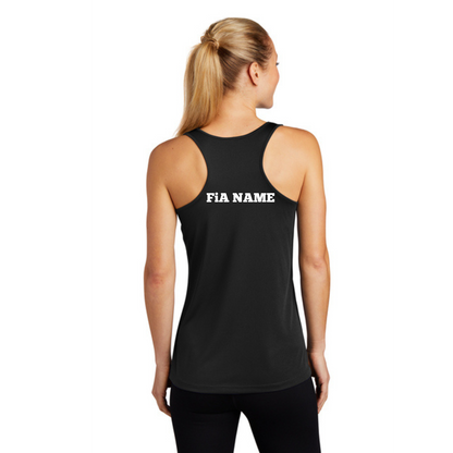 Racerback Tank Name Black