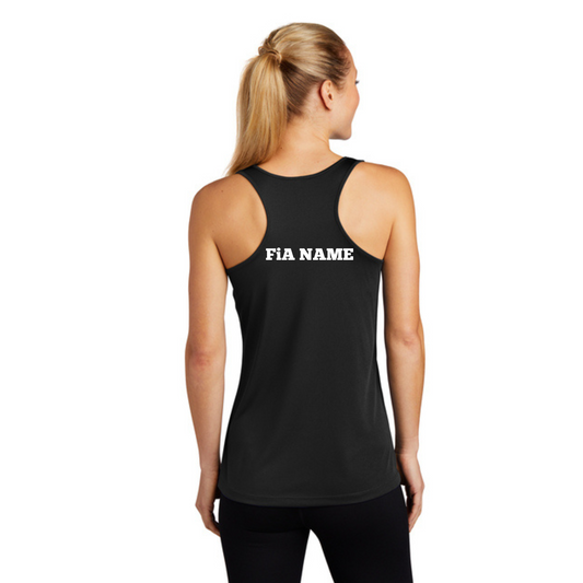 Racerback Tank Name Black