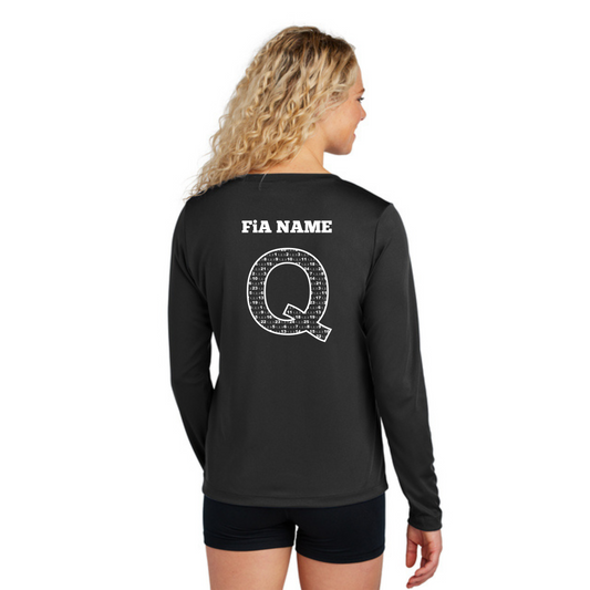 Q Shirt - PERSONALIZED Sport Tek Long Sleeve V-Neck Tee