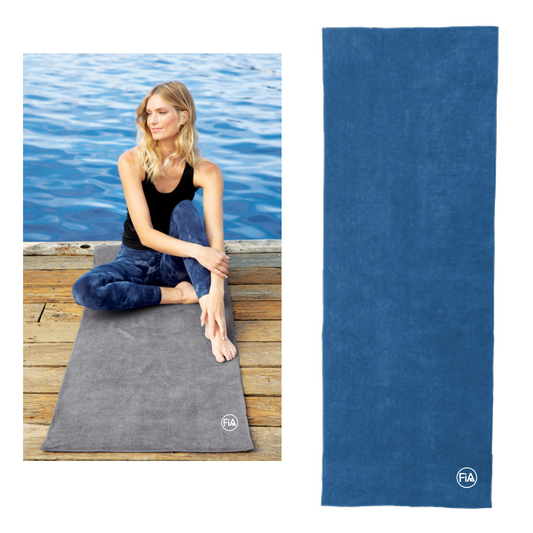 Embroidered Microfiber Stay Fitness Mat Towel