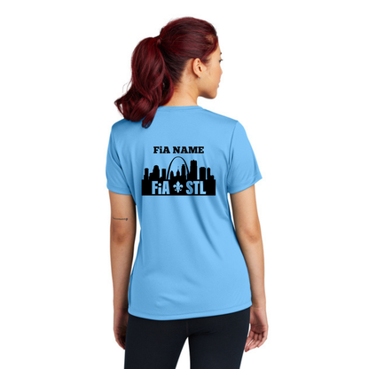 St. Louis, MO- PERSONALIZED Sport Tek V-Neck Short Sleeve Performance Tee
