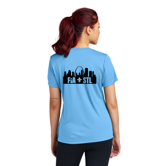 St. Louis, MO - Sport Tek V-Neck Short Sleeve Performance Tee