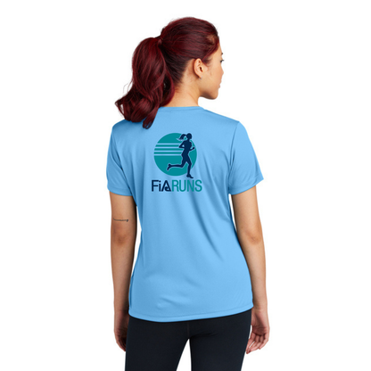 FiA Runs - Sport Tek V-Neck Short Sleeve Performance Tee