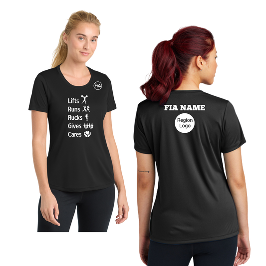 FiA Gives - PERSONALIZATION and REGION Sport Tek Short Sleeve Performance Tee