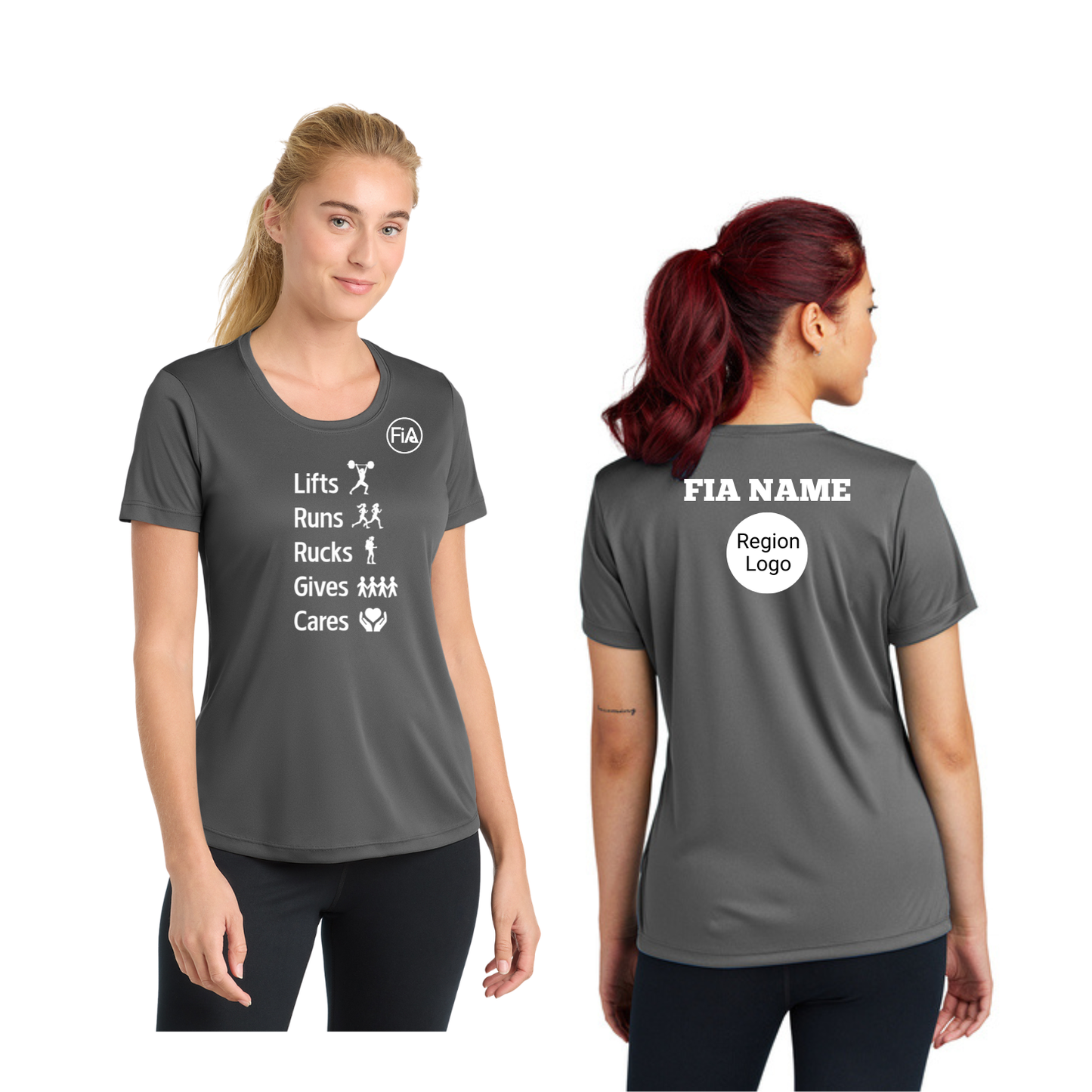 FiA Gives - PERSONALIZATION and REGION Sport Tek Short Sleeve Performance Tee