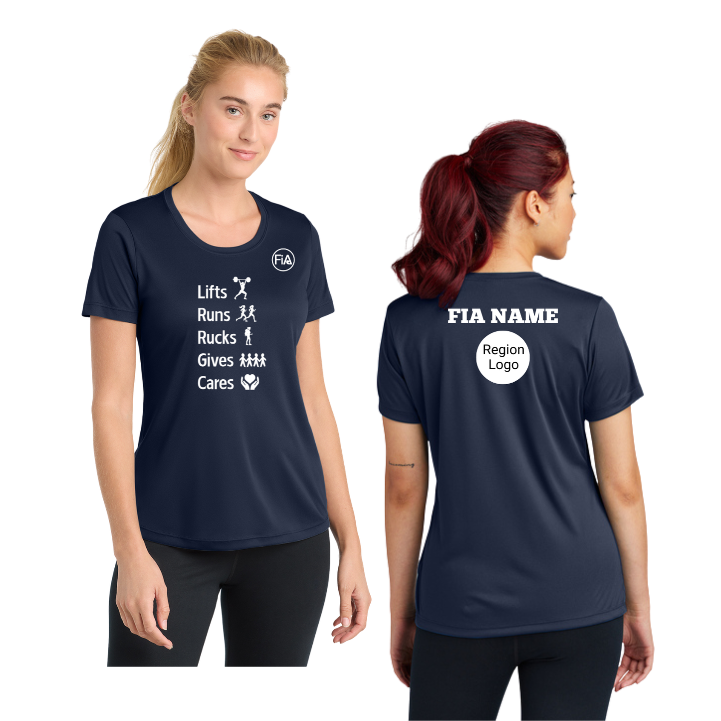 FiA Gives - PERSONALIZATION and REGION Sport Tek Short Sleeve Performance Tee