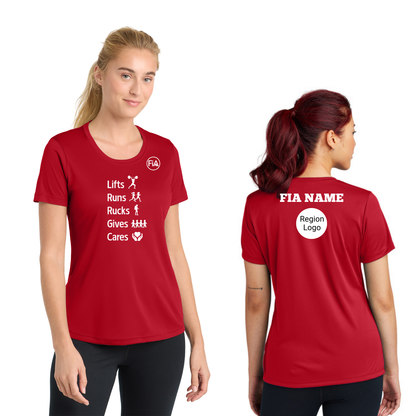 FiA Gives - PERSONALIZATION and REGION Sport Tek Short Sleeve Performance Tee