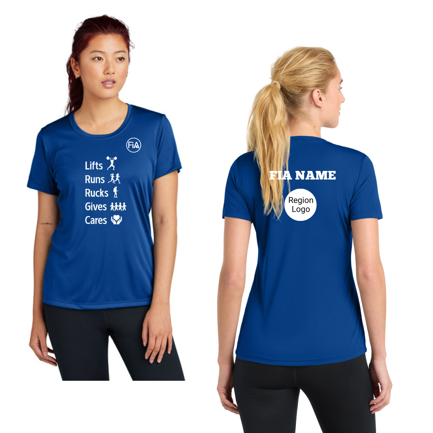 FiA Gives - PERSONALIZATION and REGION Sport Tek Short Sleeve Performance Tee