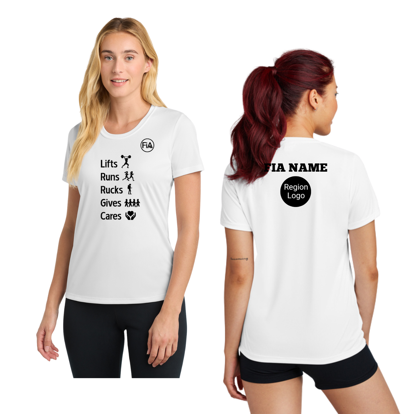 FiA Gives - PERSONALIZATION and REGION Sport Tek Short Sleeve Performance Tee