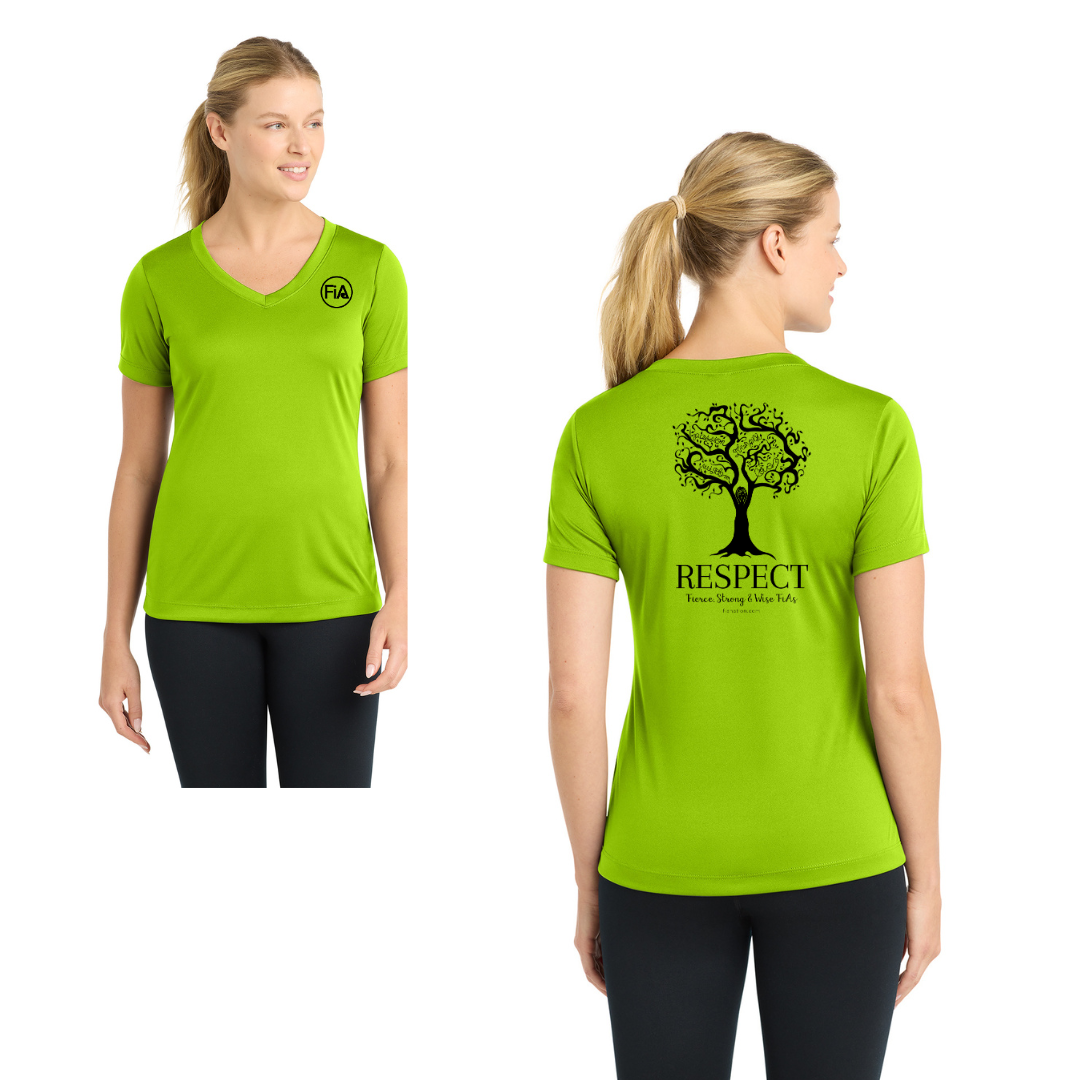 FiA Respect - Sport Tek V-Neck Short Sleeve Performance Tee