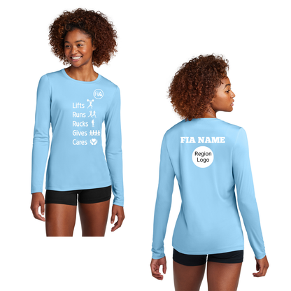 FiA Gives - PERSONALIZATION and REGION Sport Tek Women's Posi-UV Pro Long Sleeve