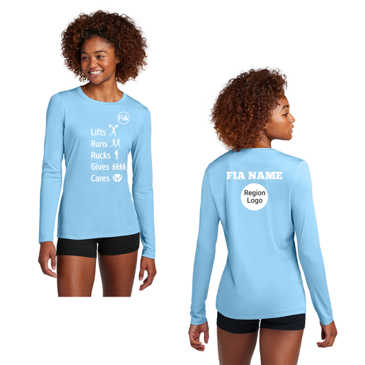 FiA Gives - PERSONALIZATION and REGION Sport Tek Women's Posi-UV Pro Long Sleeve