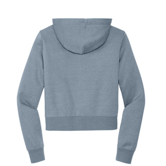 FINAL SALE - District Women’s V.I.T. Fleece Full-Zip Hoodie - Temecula Flint Blue Heather SMALL