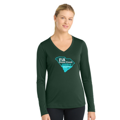Why we FiA Goose Creek, SC - PERSONALIZED Sport Tek Long Sleeve Performance V-Neck Tee