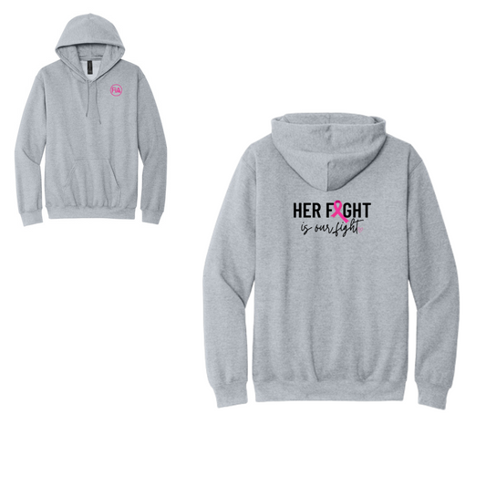 Her Fight is Our Fight - Gildan Softstyle Midweight Pullover Hooded Sweatshirt