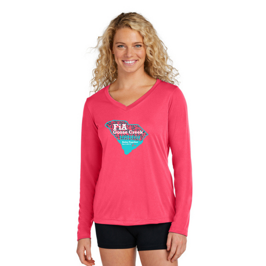 Why we FiA Goose Creek, SC - PERSONALIZED Sport Tek Long Sleeve Performance V-Neck Tee
