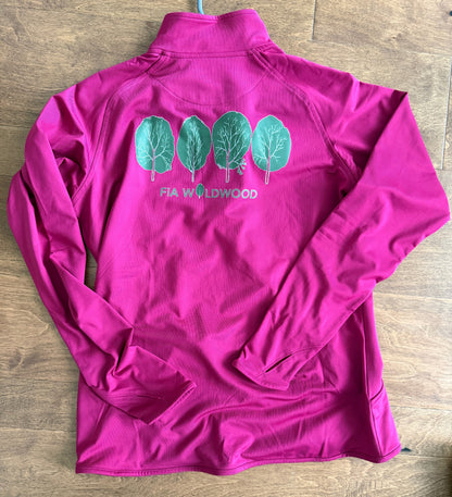 FINAL SALE - Sport-Tek Sport-Wick Stretch 1/4-Zip Pullover - Wildwood Pink Rush MEDIUM