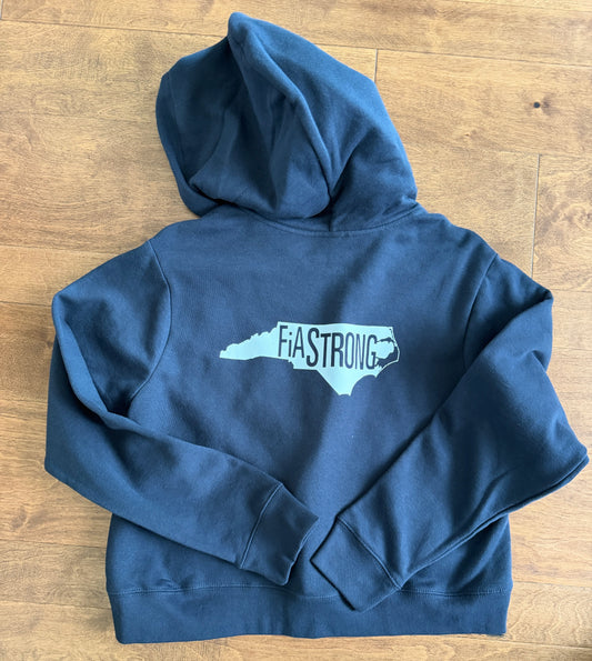 FINAL SALE - District Women’s V.I.T. Fleece Full-Zip Hoodie - NC Navy LARGE