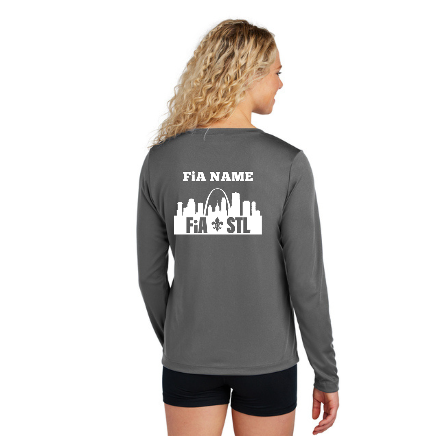 St. Louis, MO - PERSONALIZED Sport Tek Long Sleeve Performance V-Neck Tee
