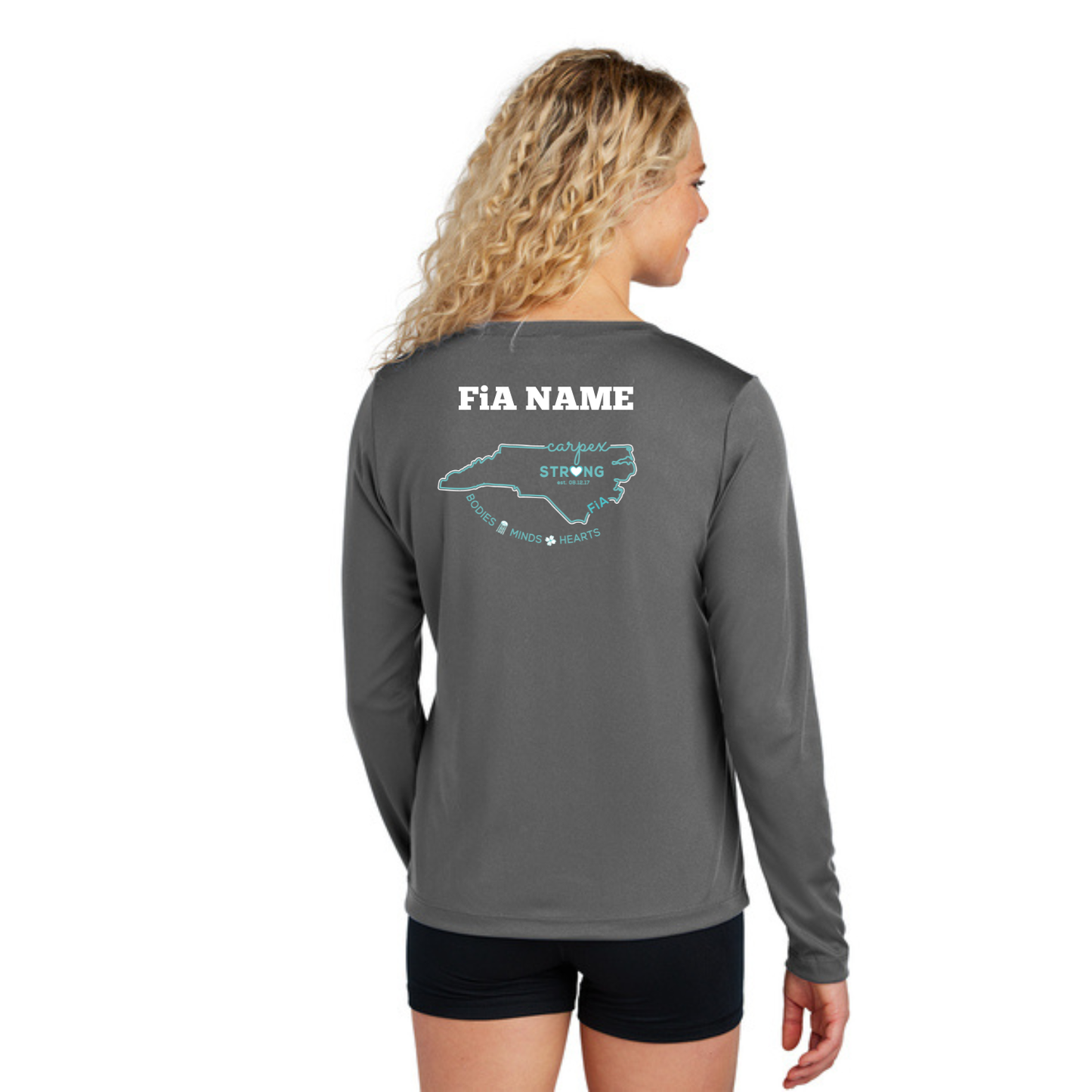 PERSONALIZED Sport Tek Long Sleeve Competitor V-Neck Tee.CENTRAL