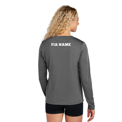 PERSONALIZED Sport Tek Long Sleeve Competitor V-Neck Tee.WEST